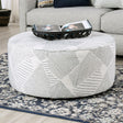 Chancery Gray/Navy Ottoman by Furniture of America at Eve Furniture