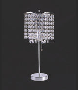 Chandelier Chrome 19" Table Lamp by Crown Mark at Eve Furniture