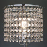 Chandelier Chrome 19" Table Lamp by Crown Mark at Eve Furniture