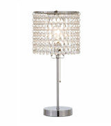 Chandelier Chrome 19" Table Lamp by Crown Mark at Eve Furniture