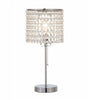 Chandelier Chrome 19" Table Lamp by Crown Mark at Eve Furniture