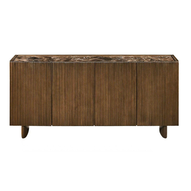 Chandler Brown Four-Door Sideboard by Crestview at Eve Furniture