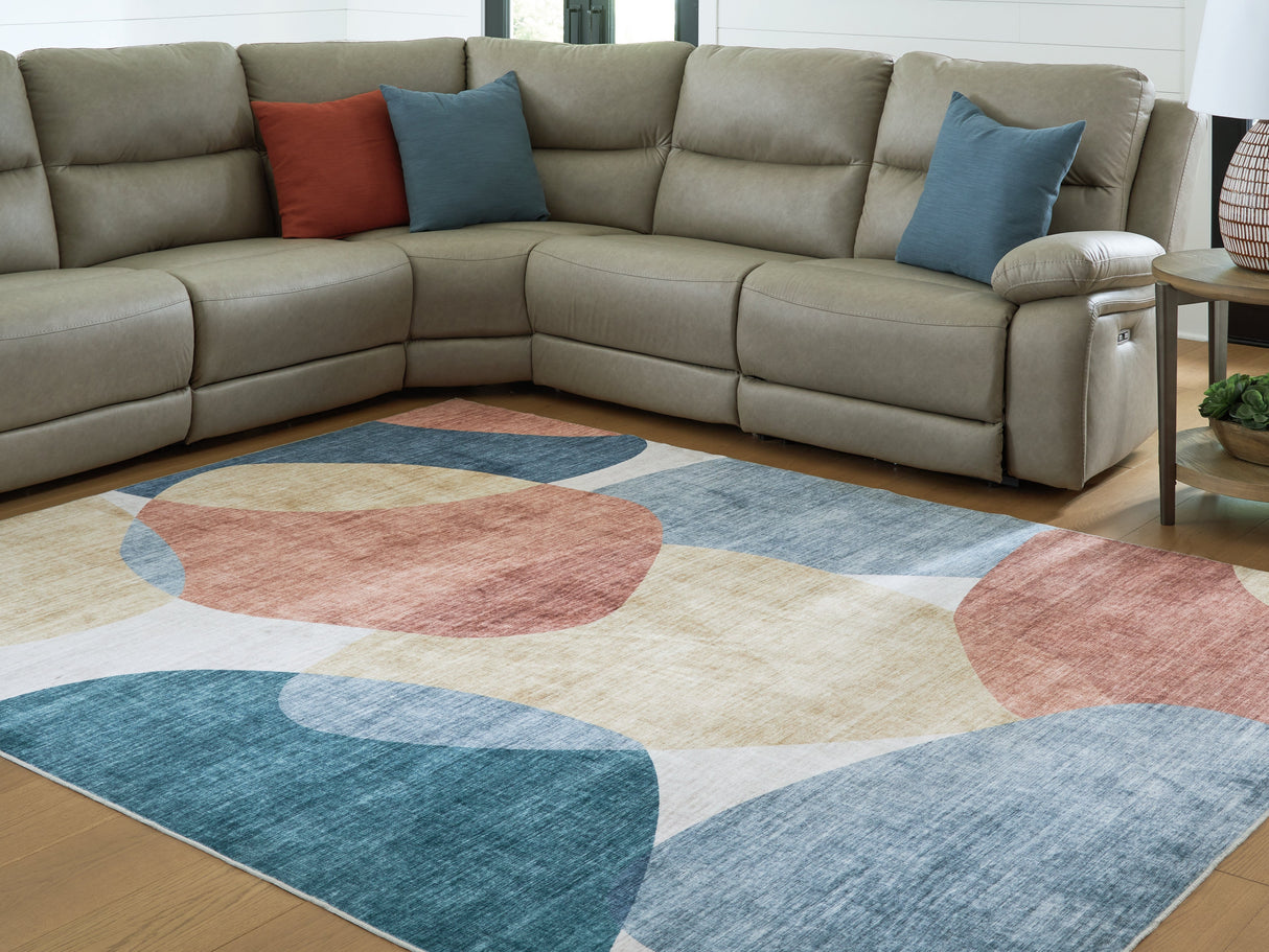 Chanleigh Multi Washable Large Rug by Ashley at Eve Furniture