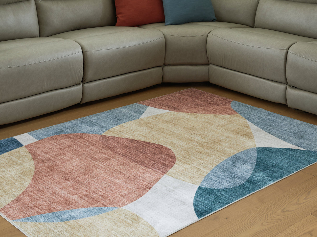 Chanleigh Multi Washable Medium Rug by Ashley at Eve Furniture