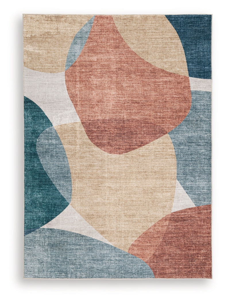 Chanleigh Multi Washable Medium Rug by Ashley at Eve Furniture