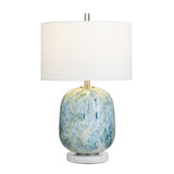 Channing Blue/White Table Lamp by Crestview at Eve Furniture