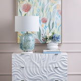 Channing Blue/White Table Lamp by Crestview at Eve Furniture