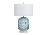Channing Blue/White Table Lamp by Crestview at Eve Furniture
