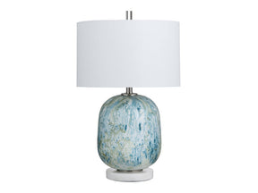 Channing Blue/White Table Lamp by Crestview at Eve Furniture