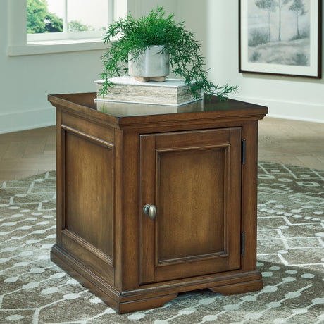 Channley Brown Rectangular End Table by Ashley at Eve Furniture