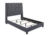 Chantilly Gray King Upholstered Bed by Crown Mark at Eve Furniture