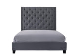Chantilly Gray Queen Upholstered Bed by Crown Mark at Eve Furniture