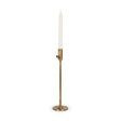 Chantria Large Solid Natural Brass Adjustable Taper Candle Holder by Mercana at Eve Furniture