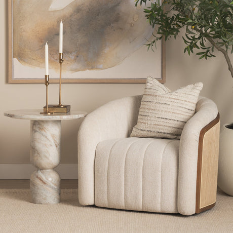 Chantria Small Solid Natural Brass Adjustable Taper Candle Holder by Mercana at Eve Furniture