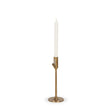 Chantria Small Solid Natural Brass Adjustable Taper Candle Holder by Mercana at Eve Furniture