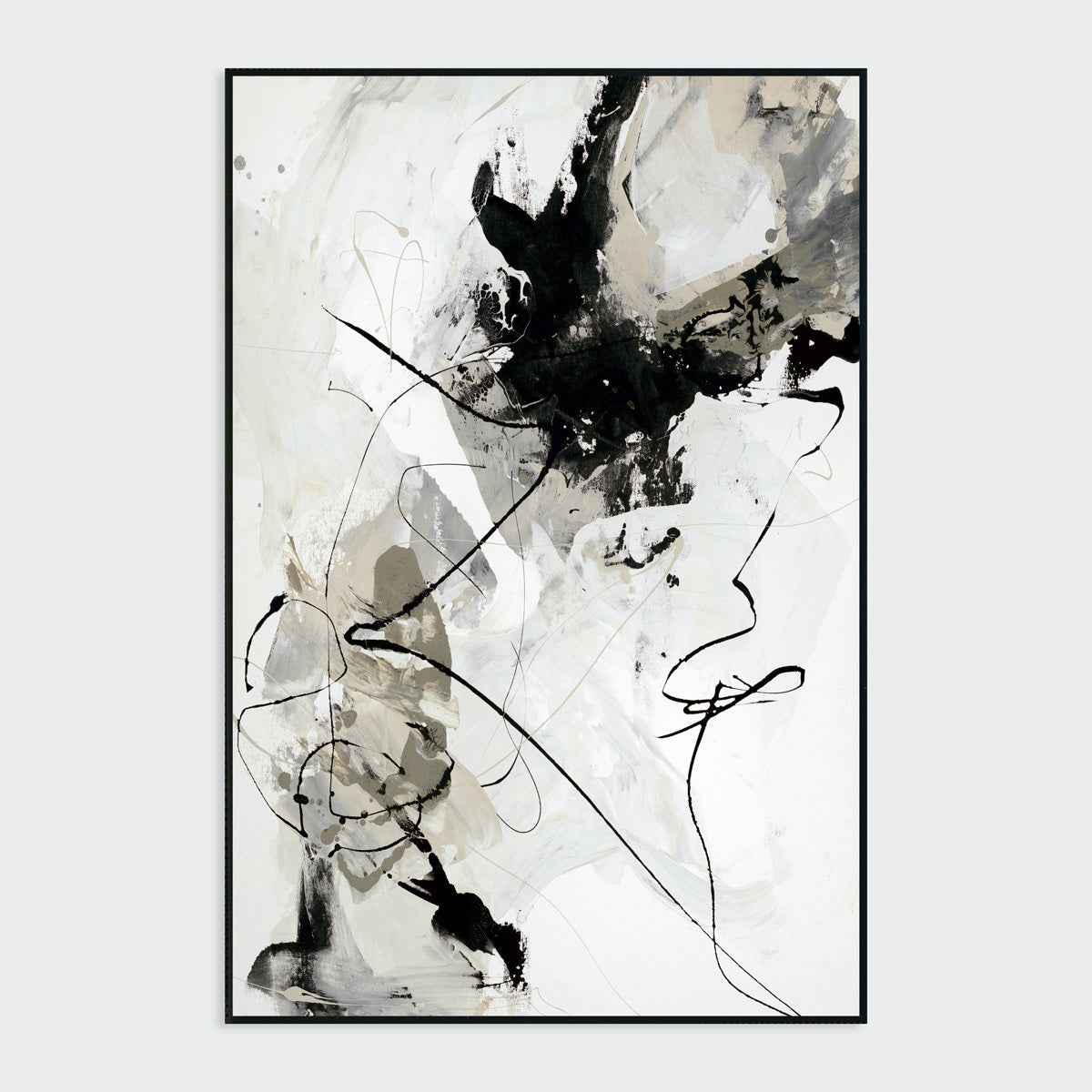 Chaos I White Painting Art by Buddy Whitlock by Classic Home at Eve Furniture