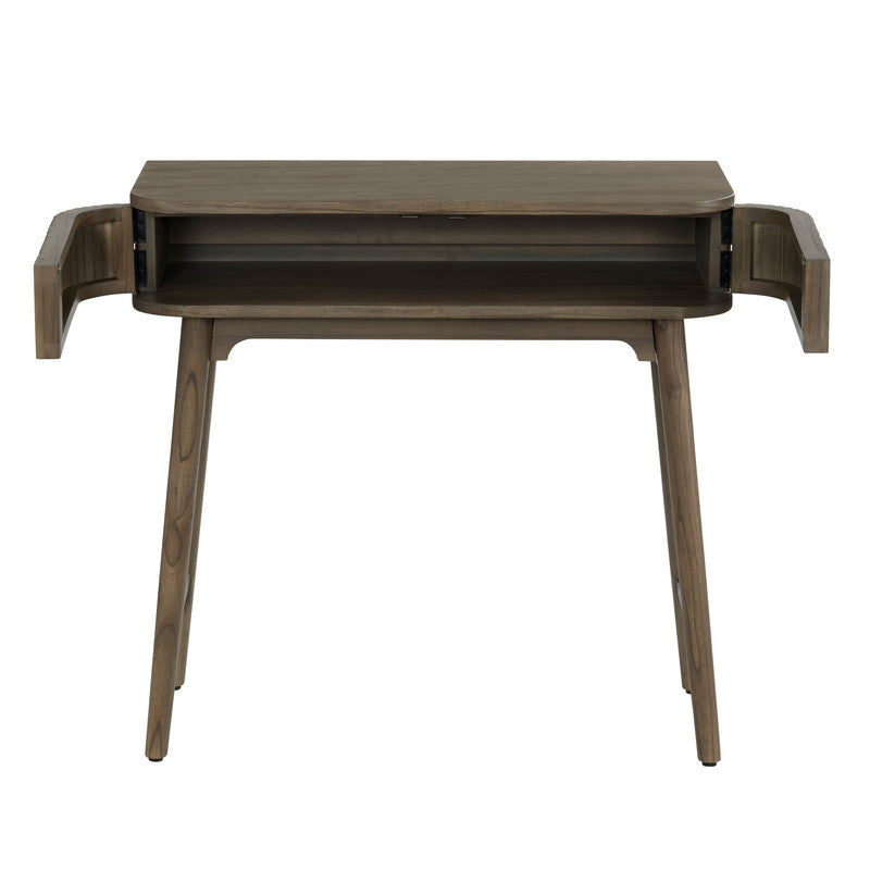 Chaplin Brown 2 Door Writing Desk by Crestview at Eve Furniture