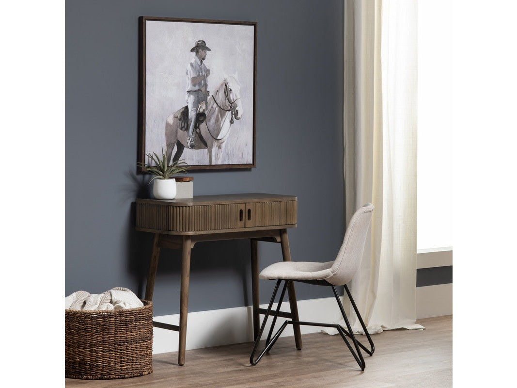 Chaplin Brown 2 Door Writing Desk by Crestview at Eve Furniture