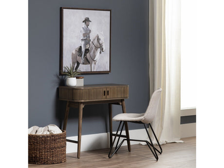 Chaplin Brown 2 Door Writing Desk by Crestview at Eve Furniture
