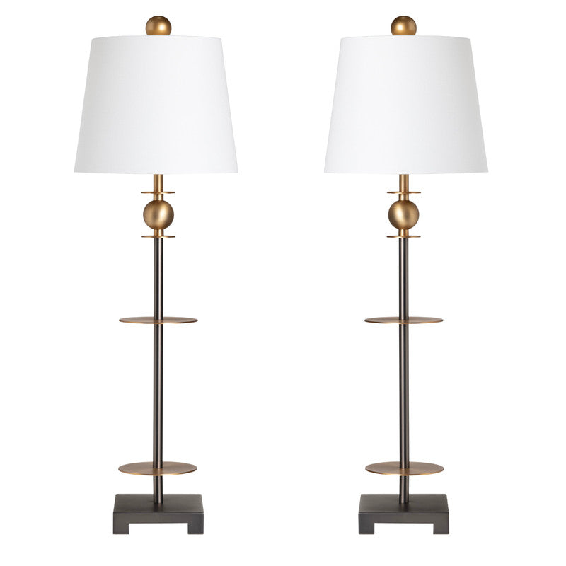 Chapman Bronze/Brass Buffet Lamp (Set of 2) by Crestview at Eve Furniture