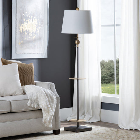 Chapman Bronze/Brass Floor Lamp by Crestview at Eve Furniture