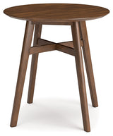 Lyncott Counter Height Dining Table and 4 Barstools in Charcoal/Brown