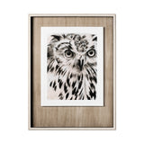 Charcoal Owl I by Jennifer Paxton Parker a Framed Art Print Matted under Glass by Mercana at Eve Furniture