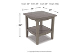 Charina Antique Gray Coffee Table and 2 End Tables by Ashley at Eve Furniture