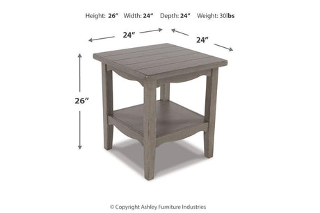 Charina Antique Gray Coffee Table and 2 End Tables by Ashley at Eve Furniture