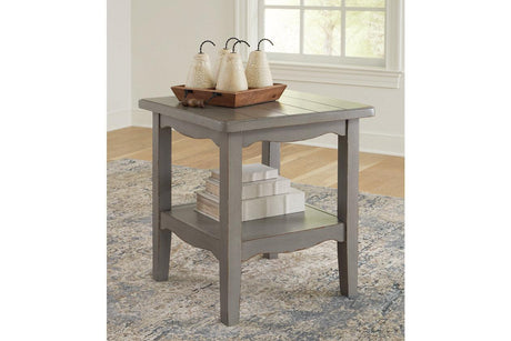 Charina Antique Gray Coffee Table and 2 End Tables by Ashley at Eve Furniture