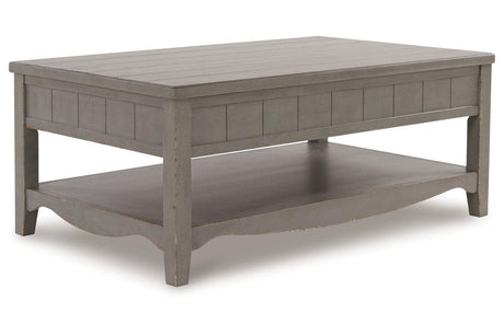 Charina Antique Gray Coffee Table and 2 End Tables by Ashley at Eve Furniture
