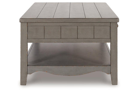 Charina Antique Gray Coffee Table and 2 End Tables by Ashley at Eve Furniture