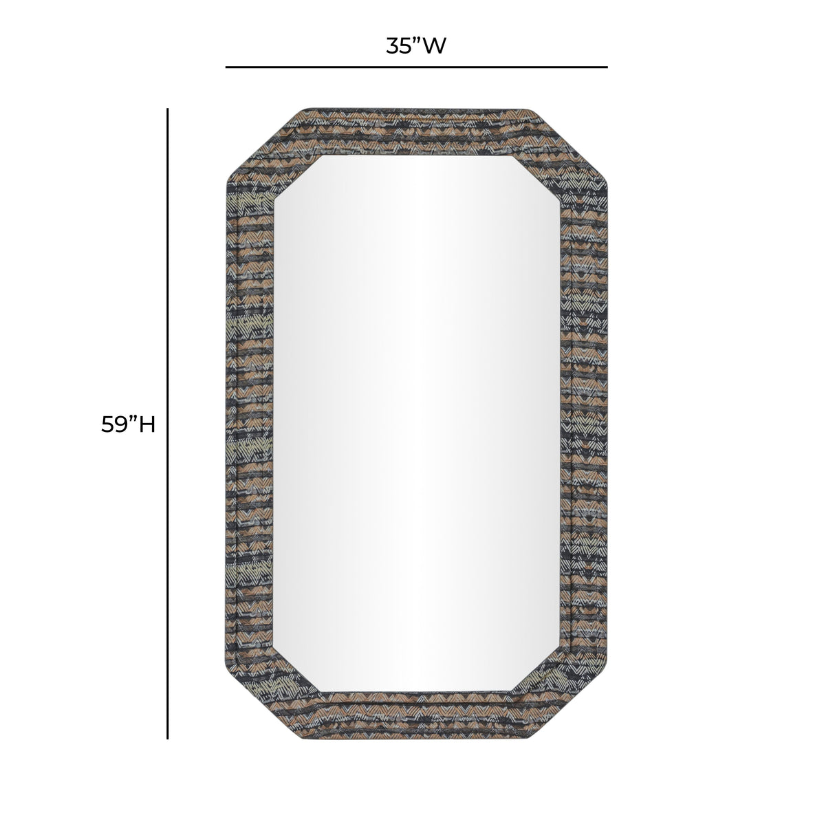 Charlene 35"X59" Jewel Wall Mirror by TOV Furniture at Eve Furniture