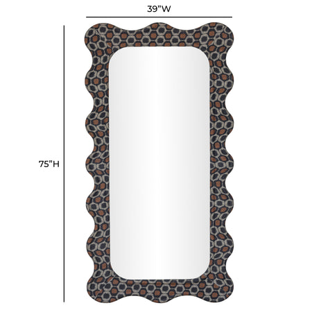 Charlene 39"X75" Squiggle Wall Mirror by TOV Furniture at Eve Furniture