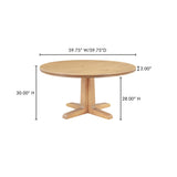 Charles Natural Dining Table by MOES at Eve Furniture