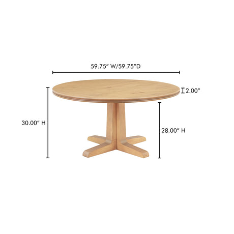 Charles Natural Dining Table by MOES at Eve Furniture