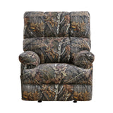 Charleston Camoflage Upholstered Glider Recliner Chair by Homelegance at Eve Furniture