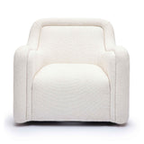 Charli Cream Performance Basketweave Chenille Swivel Chair by TOV Furniture at Eve Furniture