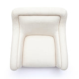 Charli Cream Performance Basketweave Chenille Swivel Chair by TOV Furniture at Eve Furniture