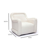 Charli Cream Performance Basketweave Chenille Swivel Chair by TOV Furniture at Eve Furniture