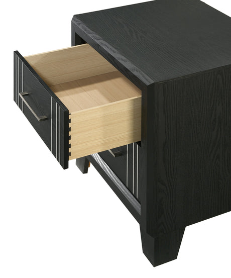 Charlie Charcoal Nightstand by Crown Mark at Eve Furniture