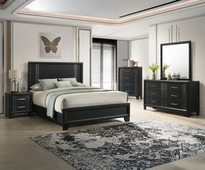 Charlie Charcoal Panel Bedroom Set by Crown Mark at Eve Furniture