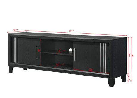 Charlie Charcoal Tv Stand by Crown Mark at Eve Furniture