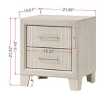 Charlie White Nightstand by Crown Mark at Eve Furniture
