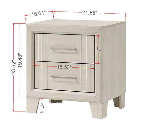 Charlie White Nightstand by Crown Mark at Eve Furniture