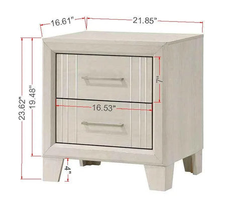 Charlie White Panel Bedroom Set by Crown Mark at Eve Furniture