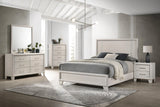 Charlie White Queen Panel Bed by Crown Mark at Eve Furniture