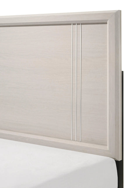 Charlie White Queen Panel Bed by Crown Mark at Eve Furniture