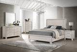 Charlie White Queen Panel Bed by Crown Mark at Eve Furniture