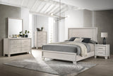 Charlie White Queen Panel Bed by Crown Mark at Eve Furniture